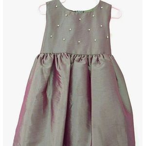 NEW Taffeta Party Dress Special Occasion Sleeveless White Pearls accent …